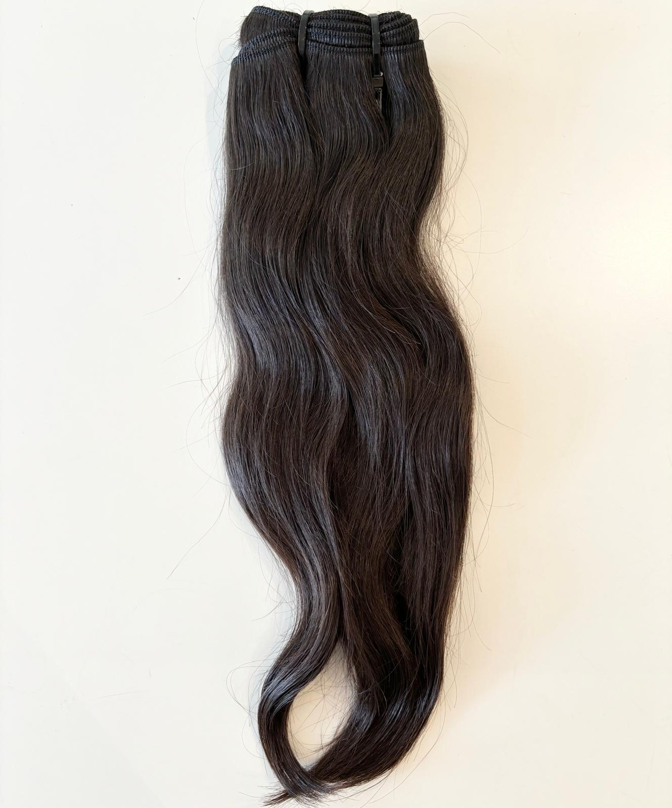 Extension lisse brun chocolat 35 cm | 14 inches